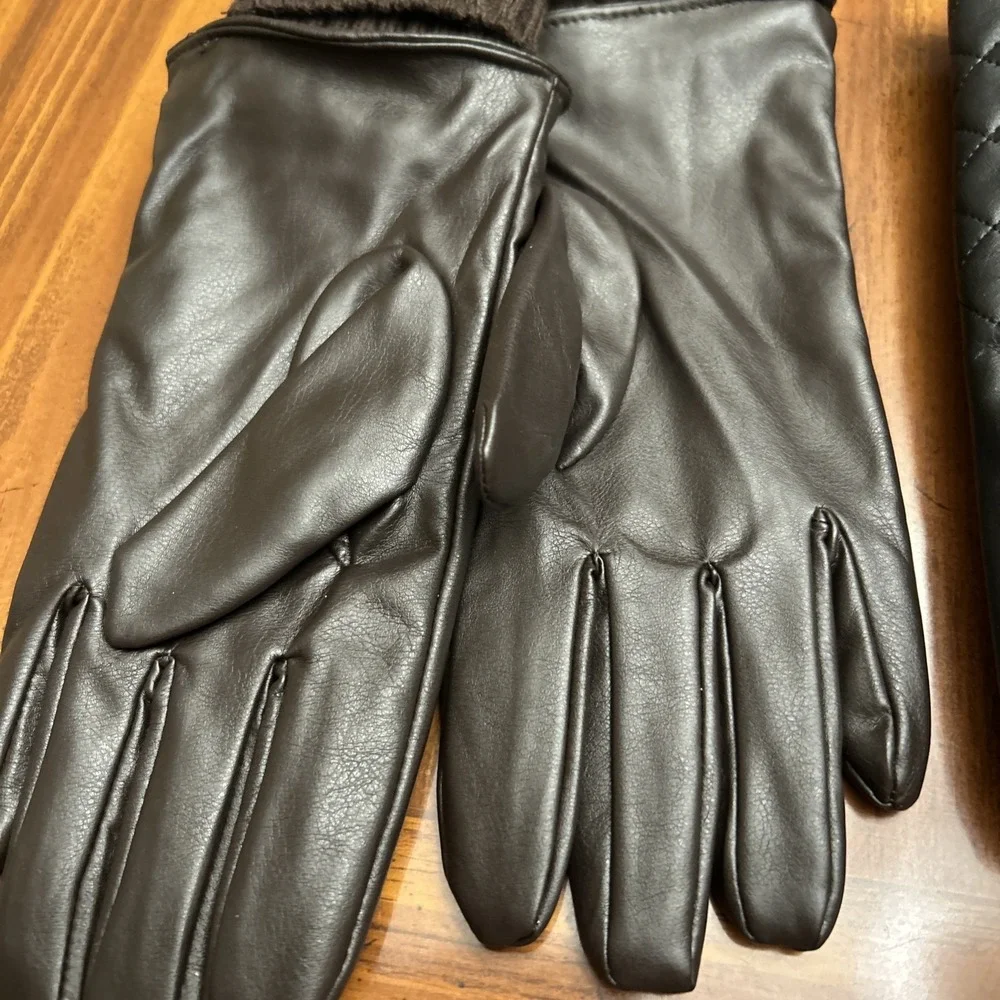 Lot 2 Time &‎ Tru Black Brown Vinyl Gloves L - XL